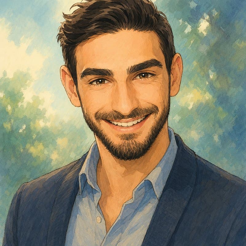 Watercolor portrait of Nathan